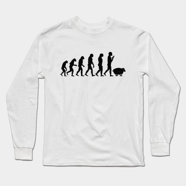 Funny Evolution Theory Humor Long Sleeve T-Shirt by PlanetMonkey